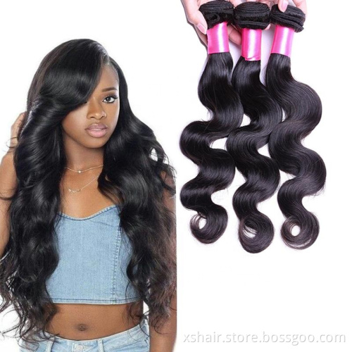 Wholesale 10a Unprocessed Virgin Human Brazilian Body Wave 3 Bundles Virgin Human Hair Weave Bundles For Black Woman